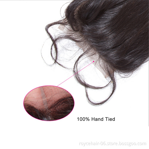 Royce Brazilian fummi Remy Hair 4*4 Lace Closure 100% Natural Color Human Hair with closure 1 pcs